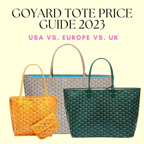 Goyard tote bag price uk